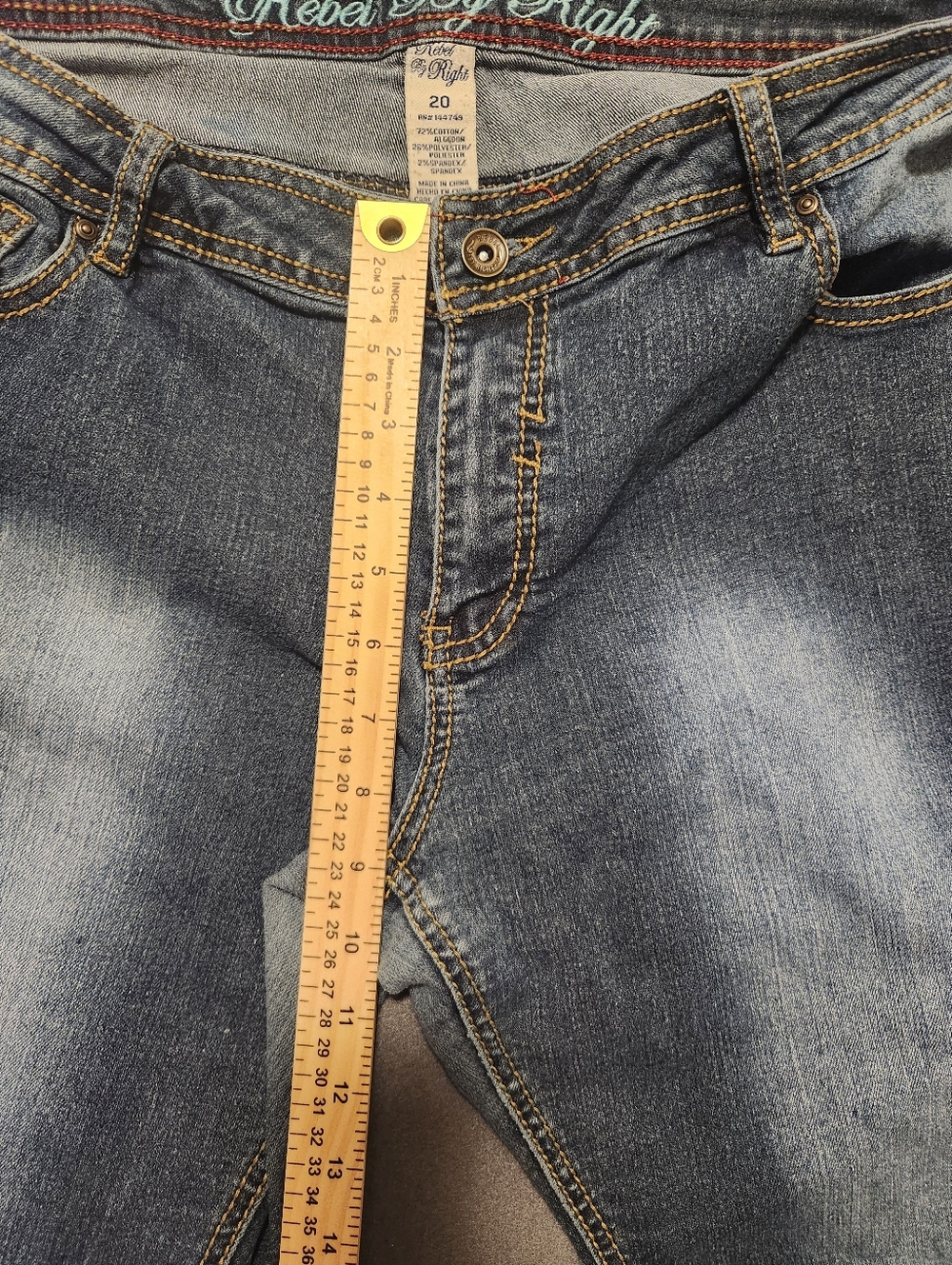 Rebel By Right Capri Denim Women Size 20 Blue Plus Size Summer - Picture 5 of 12